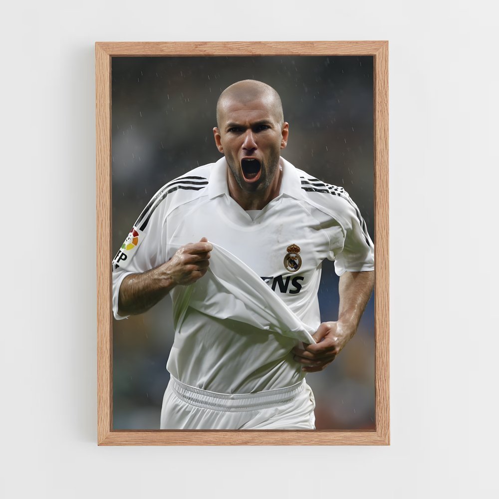 ap-zinedine zidane-11 cadre Bois clair
