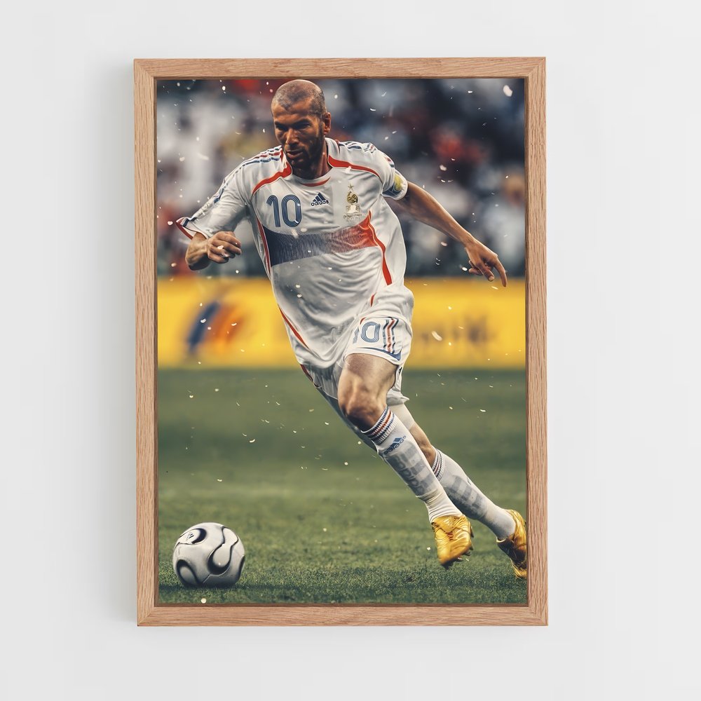 ap-zinedine zidane-12 cadre Bois clair