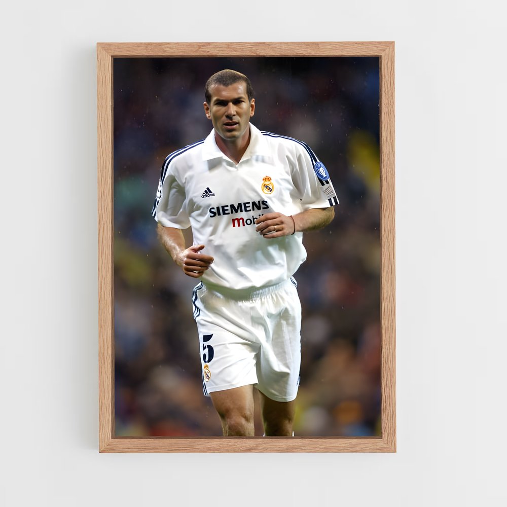 ap-zinedine zidane-7 cadre Bois clair