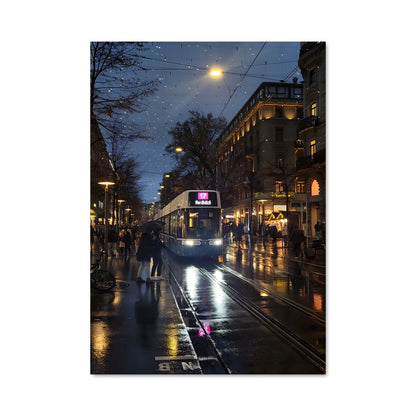 Poster Zurich Pluvieux