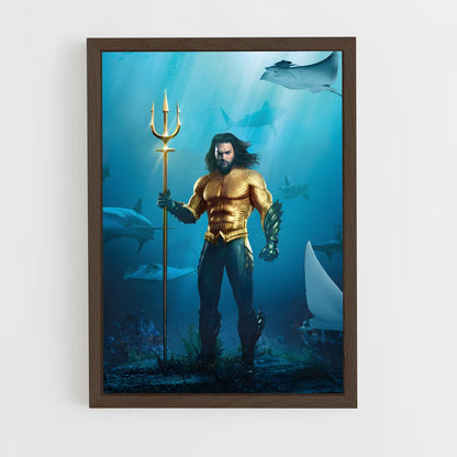 aquaman-4 cadre Bois foncé