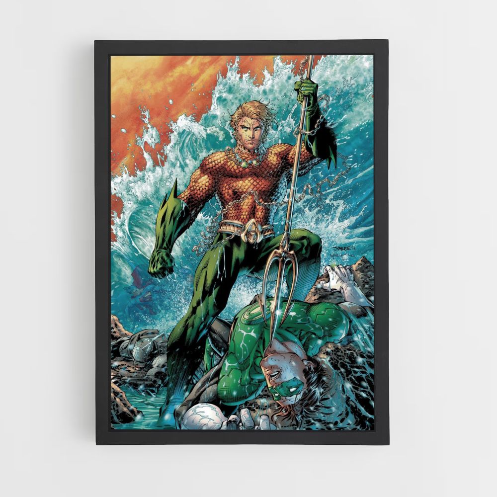 Poster Aquaman gegen Green Lantern