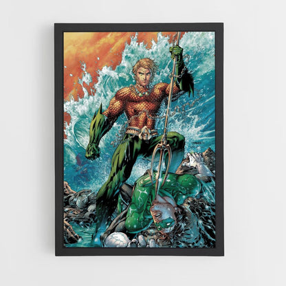 Poster Aquaman gegen Green Lantern