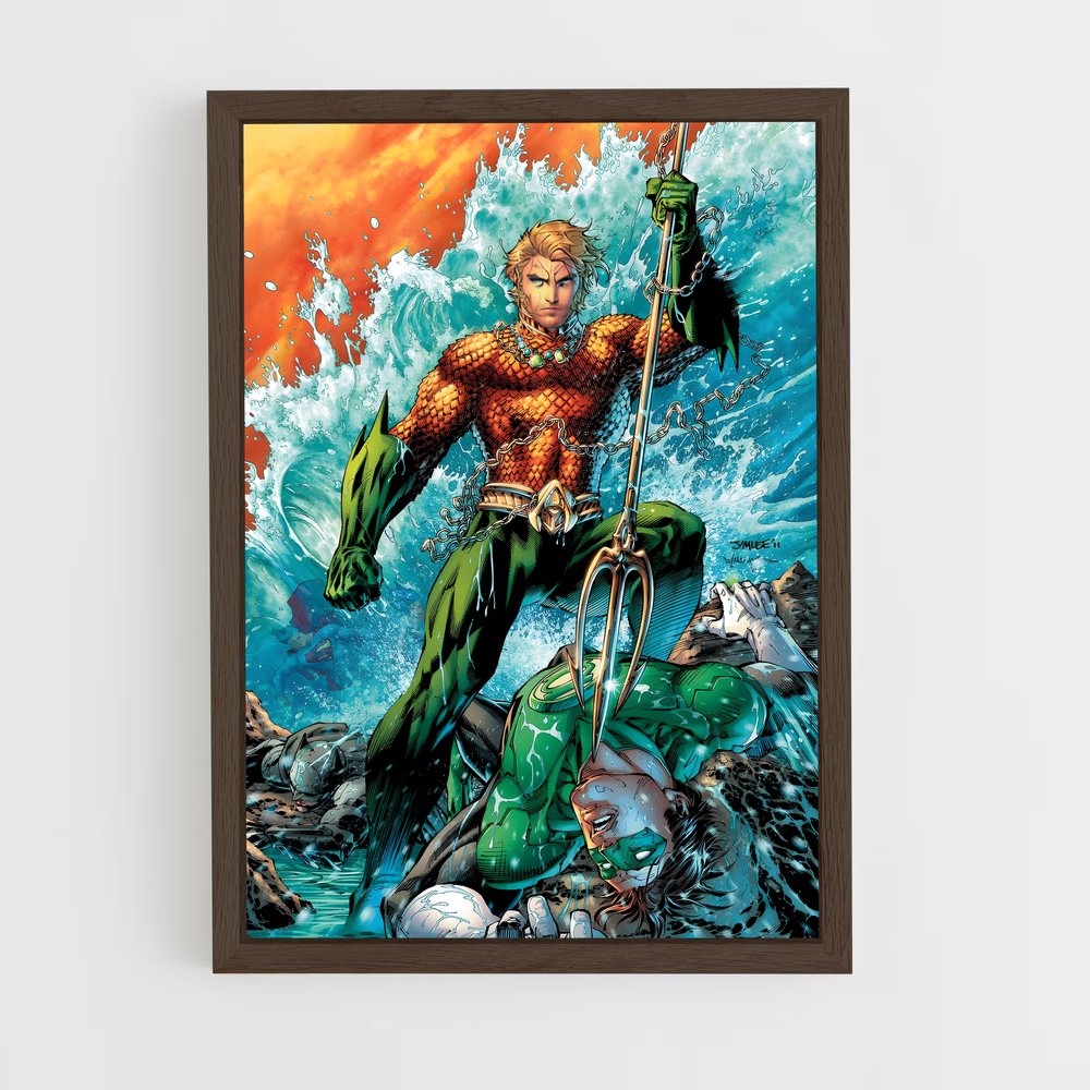 aquaman-5 cadre Bois foncé