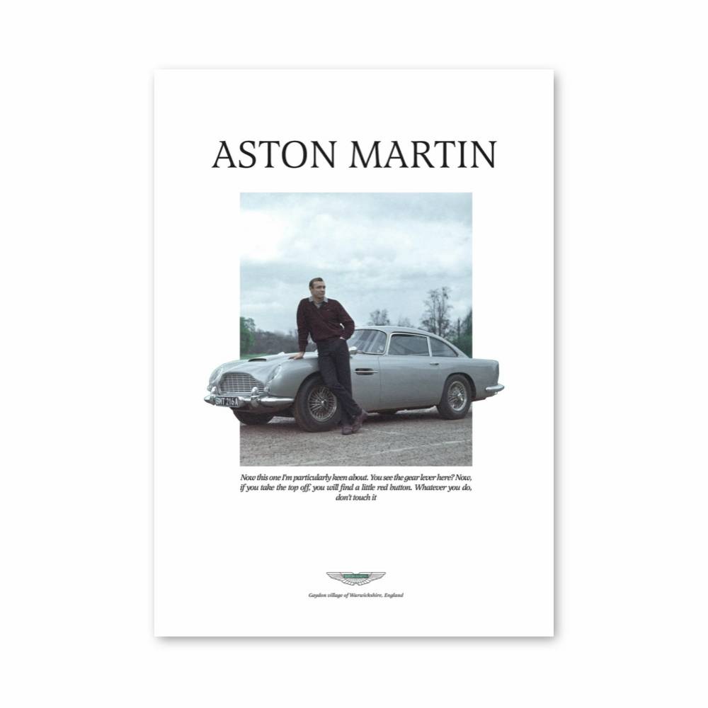 Poster Aston Martin Histoire