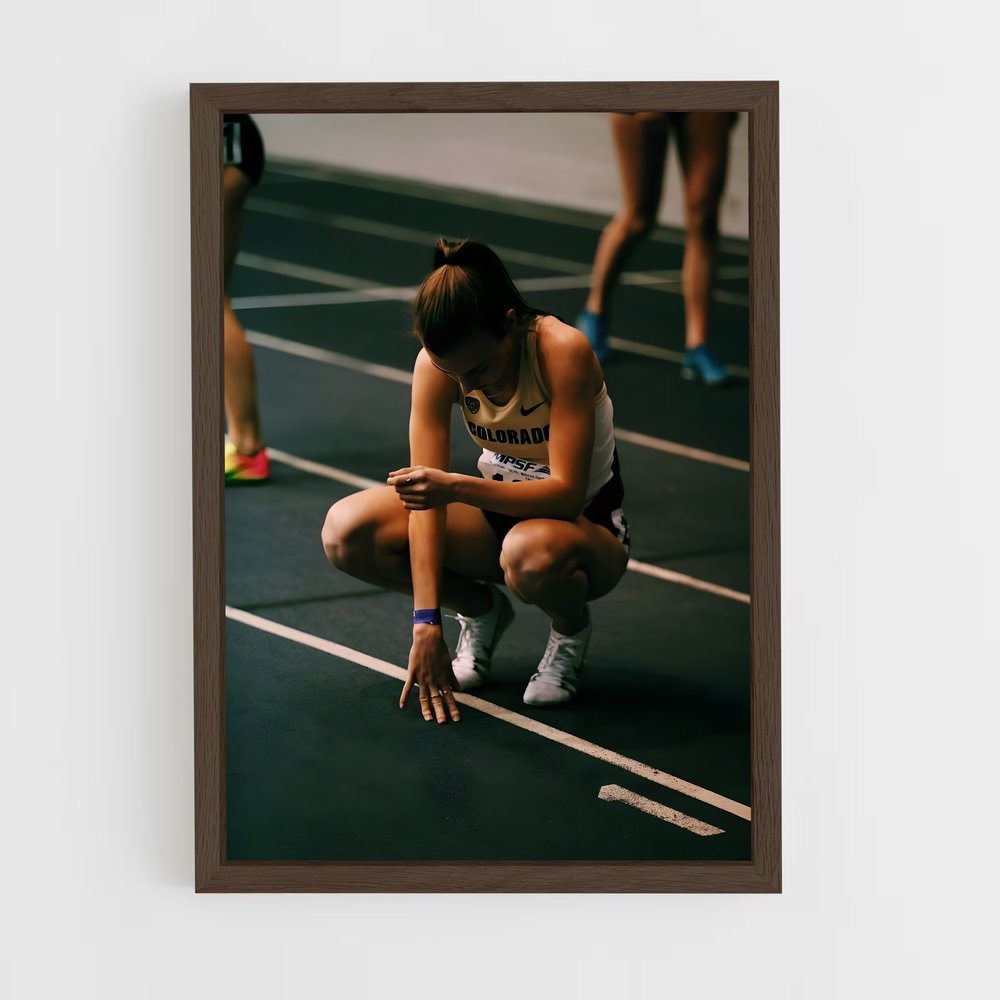 athletism-13 cadre Bois foncé