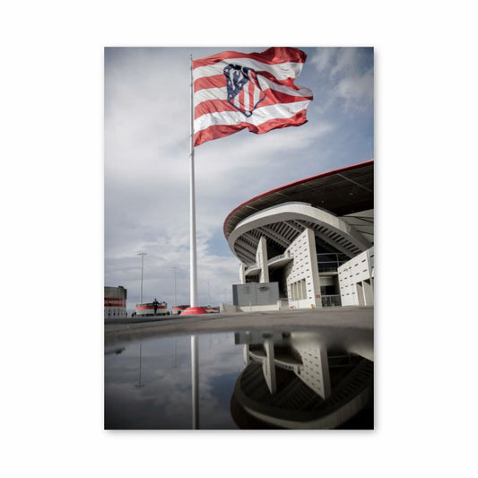 Poster mit der Flagge von Atlético Madrid