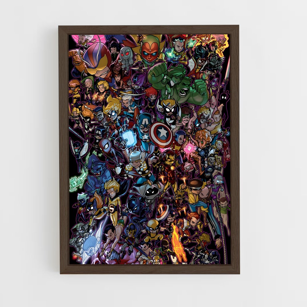 avengers-6 cadre Bois foncé