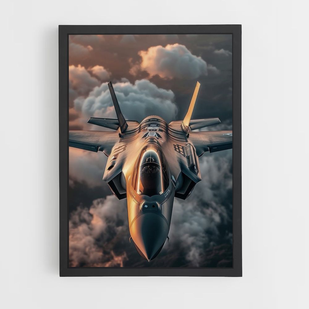 Kampfjet-Wolken-Poster