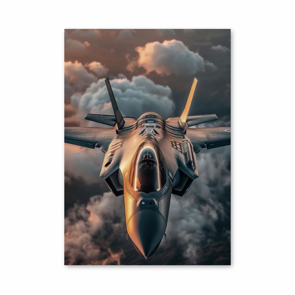 Kampfjet-Wolken-Poster