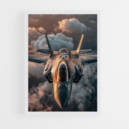 Kampfjet-Wolken-Poster