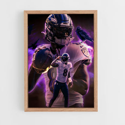 baltimore-ravens-14 cadre Bois clair