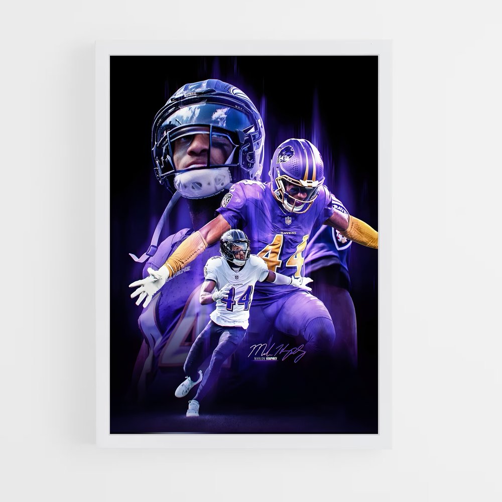 baltimore-ravens-20 cadre Blanc