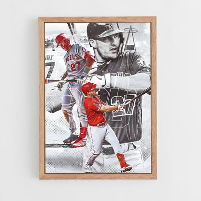 baseball-21 cadre Bois clair