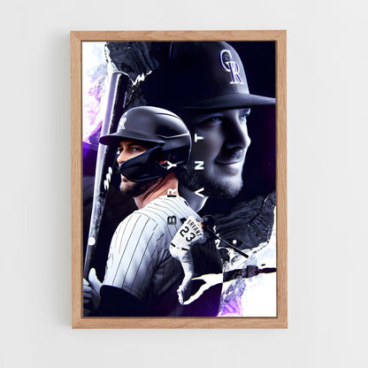 baseball-24 cadre Bois clair