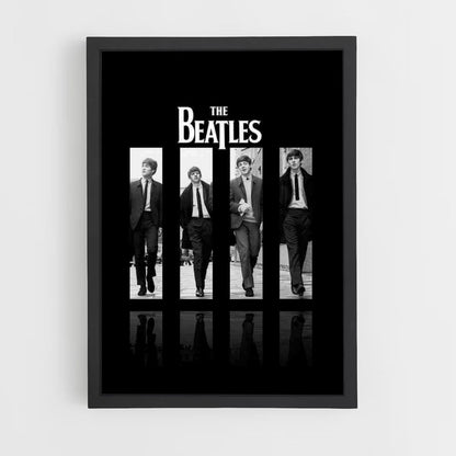 Poster Die Beatles Schwarz und Weiß