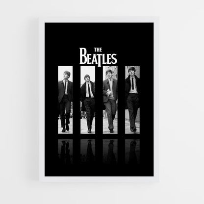 Poster Die Beatles Schwarz und Weiß