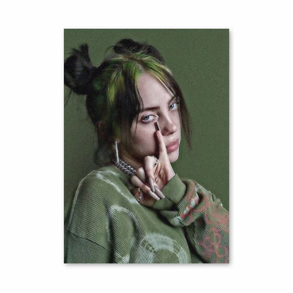 Poster Billie Eilish Green