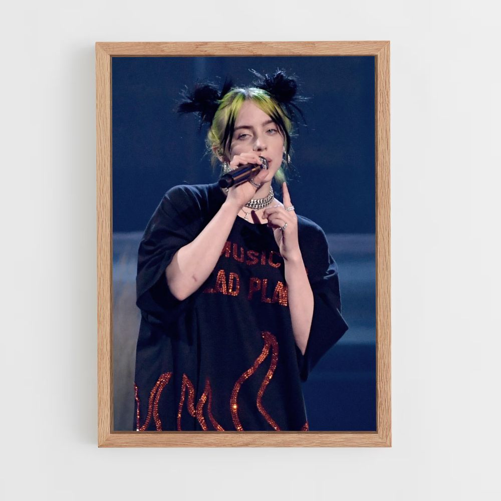 Poster Billie Eilish singt