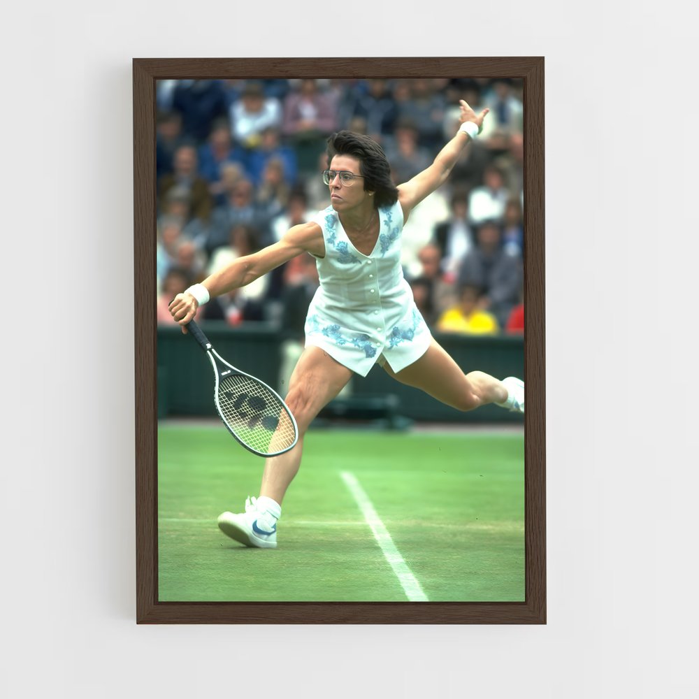 billie-jean-king-4 cadre Bois foncé