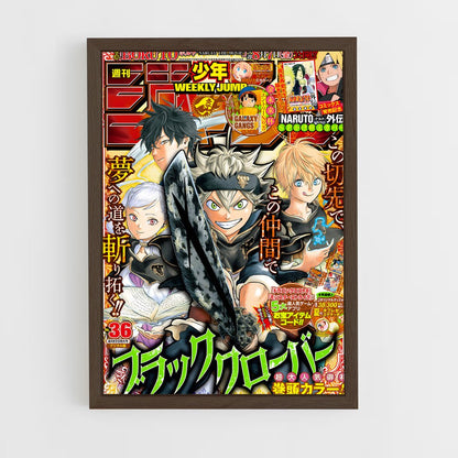 black-clover-12 cadre Bois foncé