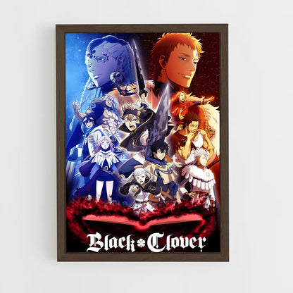 black-clover-4 cadre Bois foncé