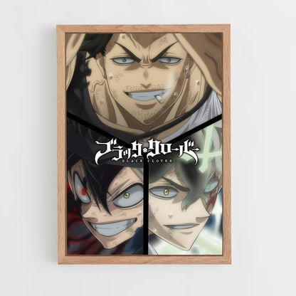 black-clover-6 cadre Bois clair
