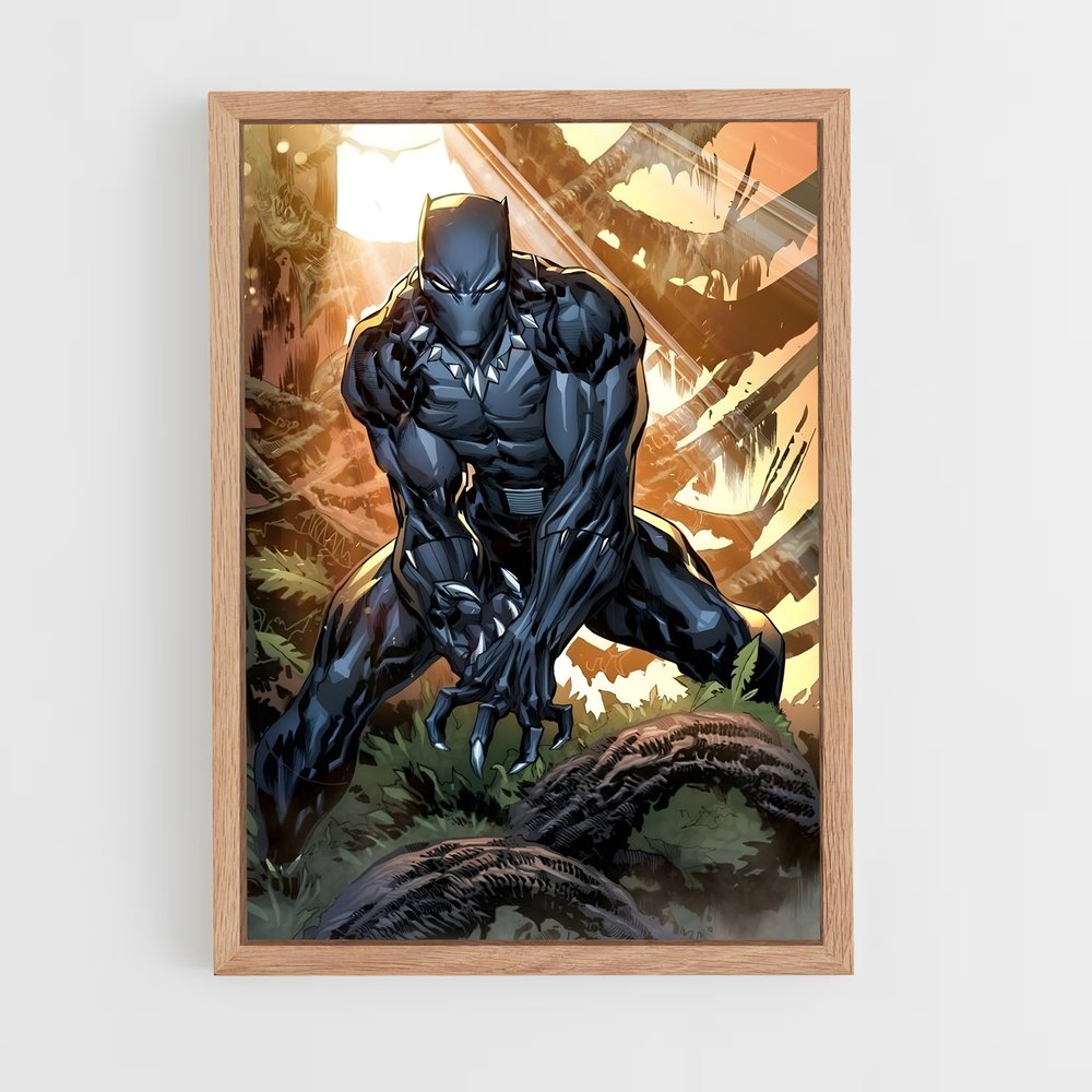 black-panther-2 cadre Bois clair
