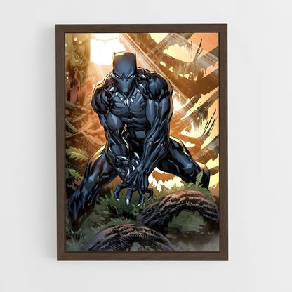 black-panther-2 cadre Bois foncé