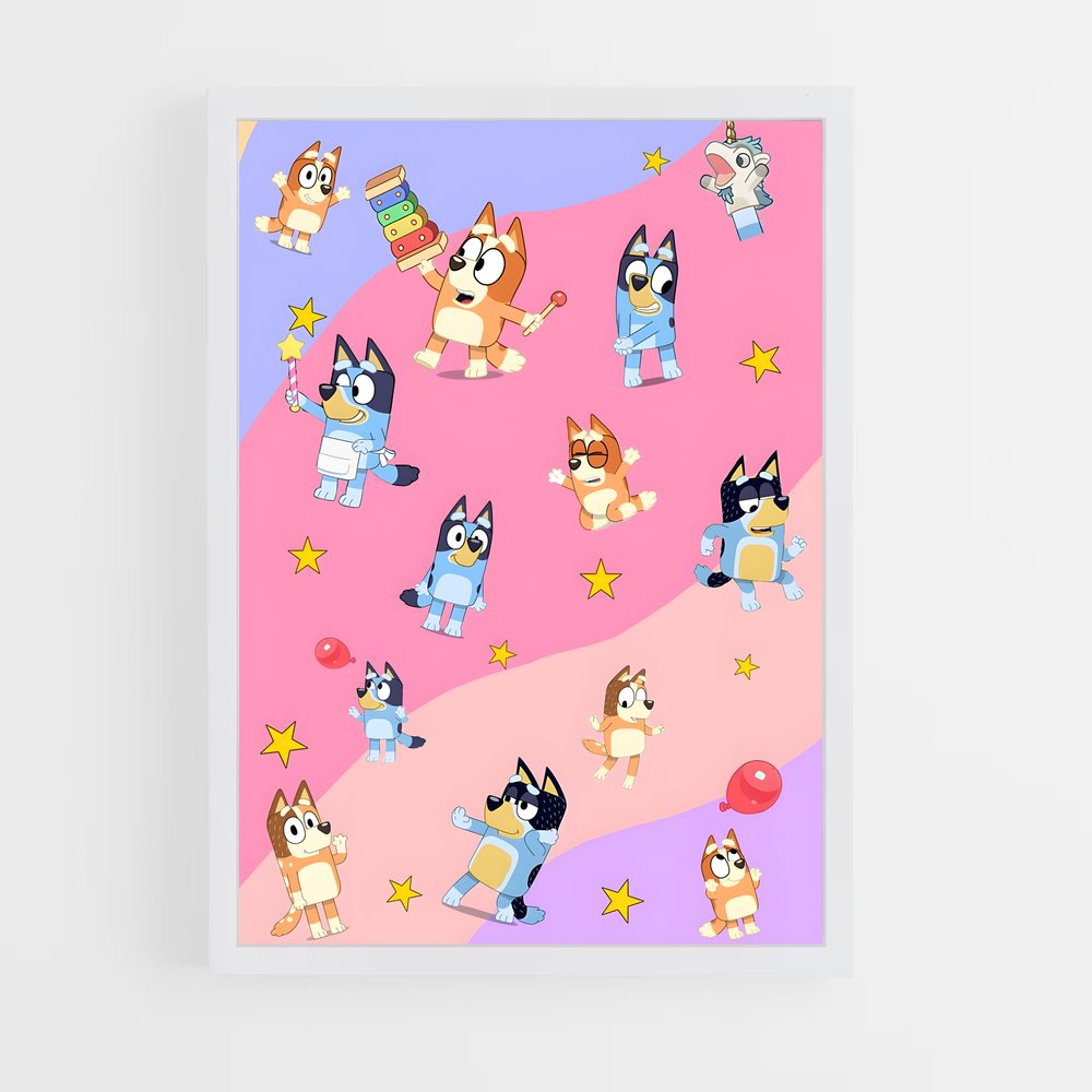 bluey-18 cadre Blanc