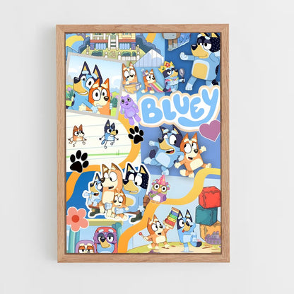 bluey-22 cadre Bois clair