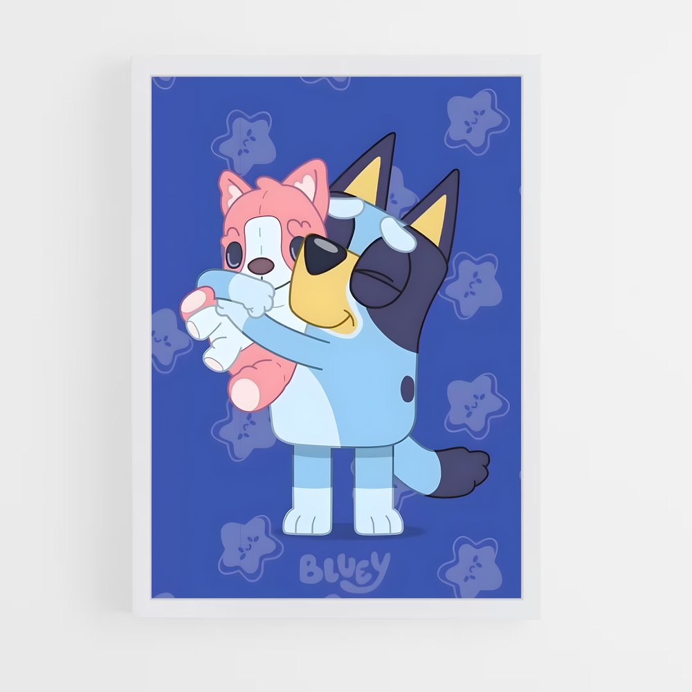 bluey-8 cadre Blanc