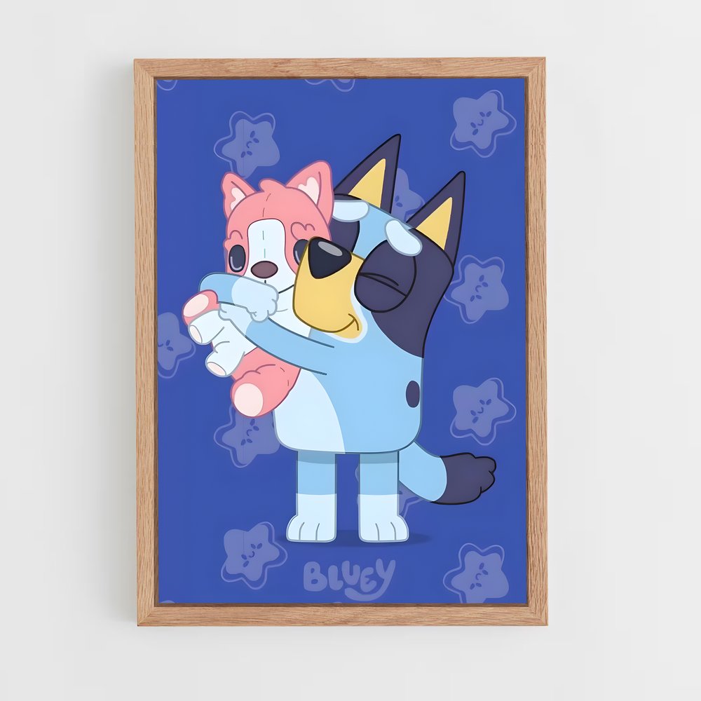 bluey-8 cadre Bois clair