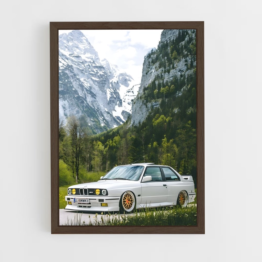 bmw-6 cadre Bois foncé