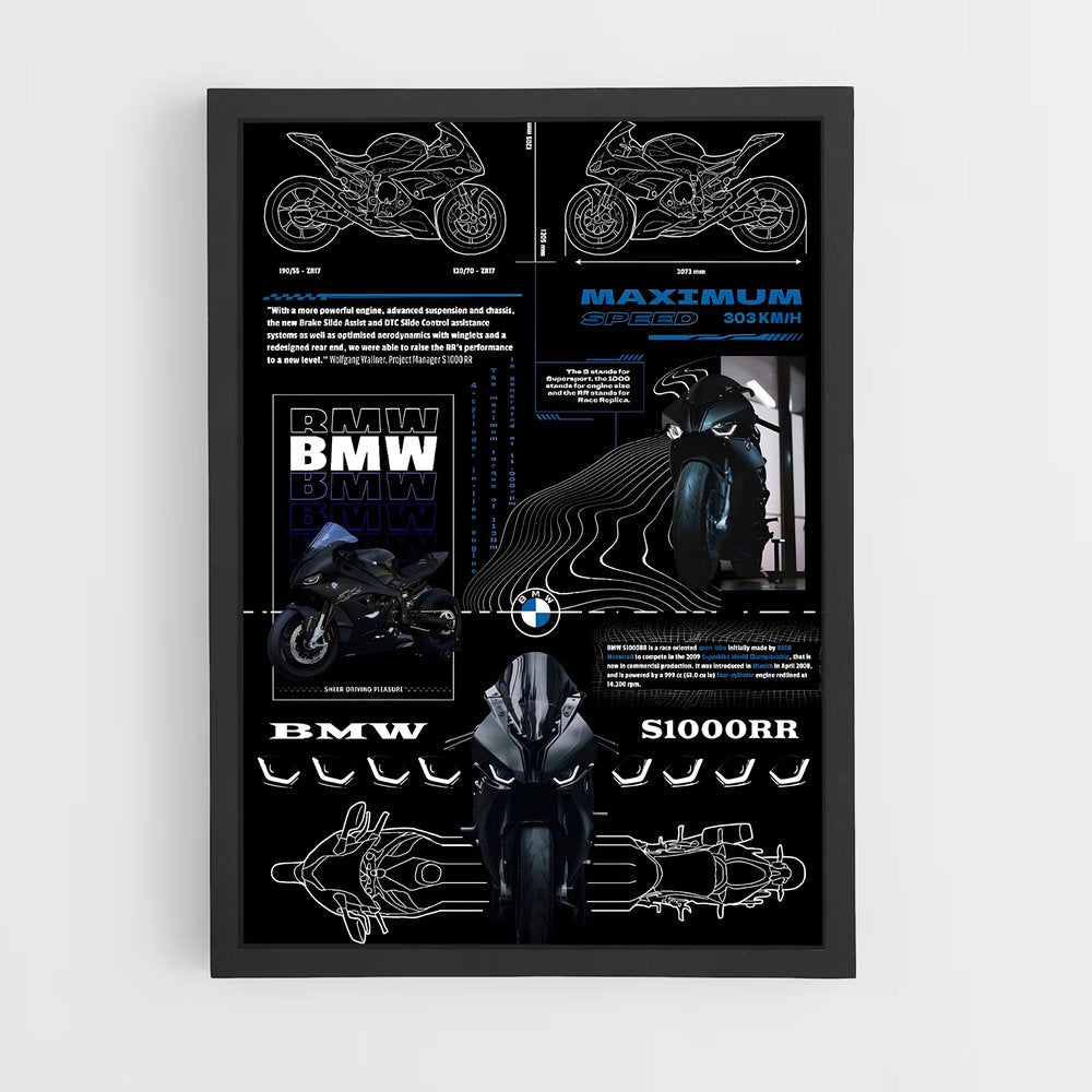 bmw-moto-8 cadre Noir