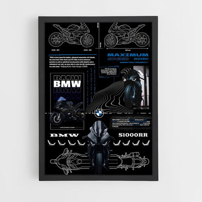 bmw-moto-8 cadre Noir