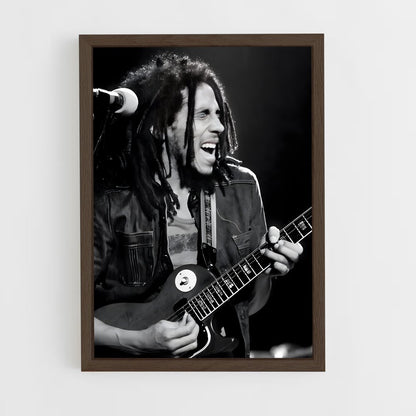 bob-marley-1 cadre Bois foncé