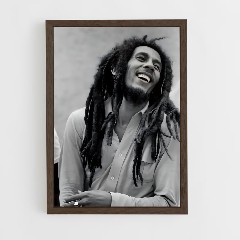 bob-marley-10 cadre Bois foncé