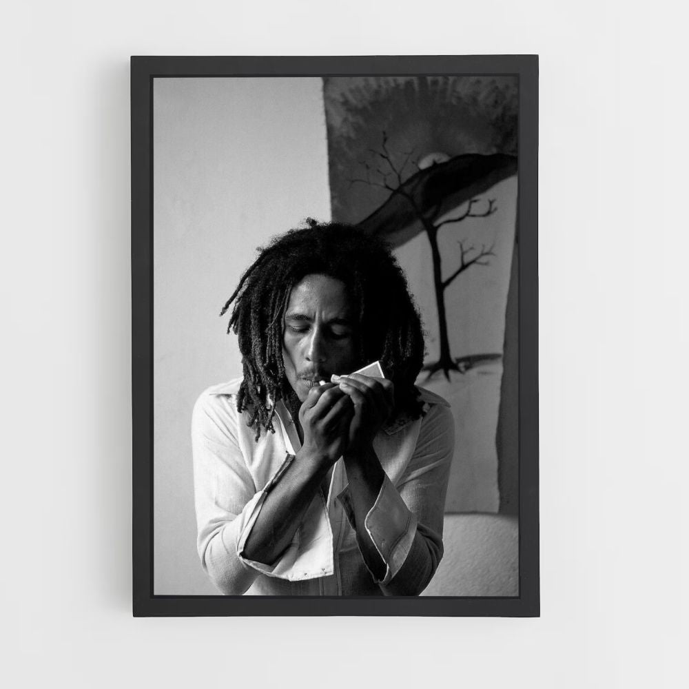 Poster Bob Marley raucht