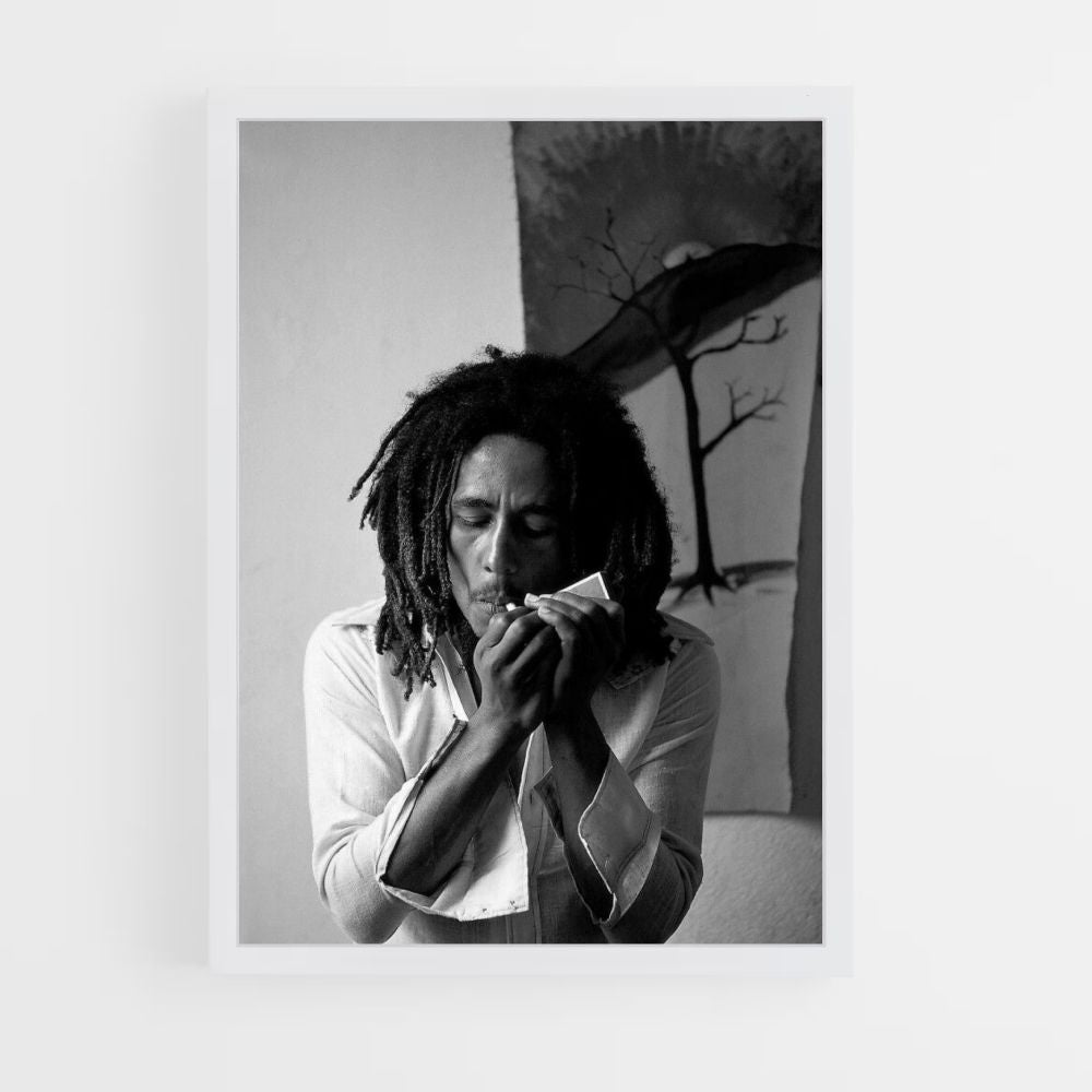 Poster Bob Marley raucht