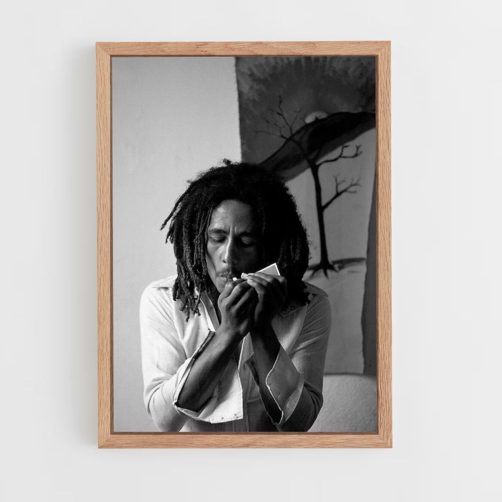 Poster Bob Marley raucht