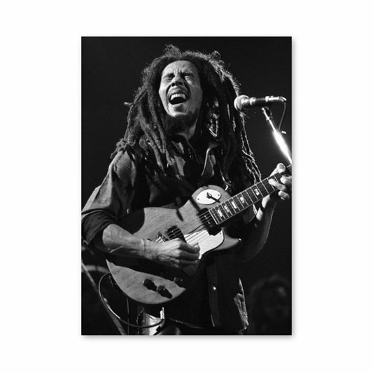 Poster Bob Marley Schwarz und Weiß