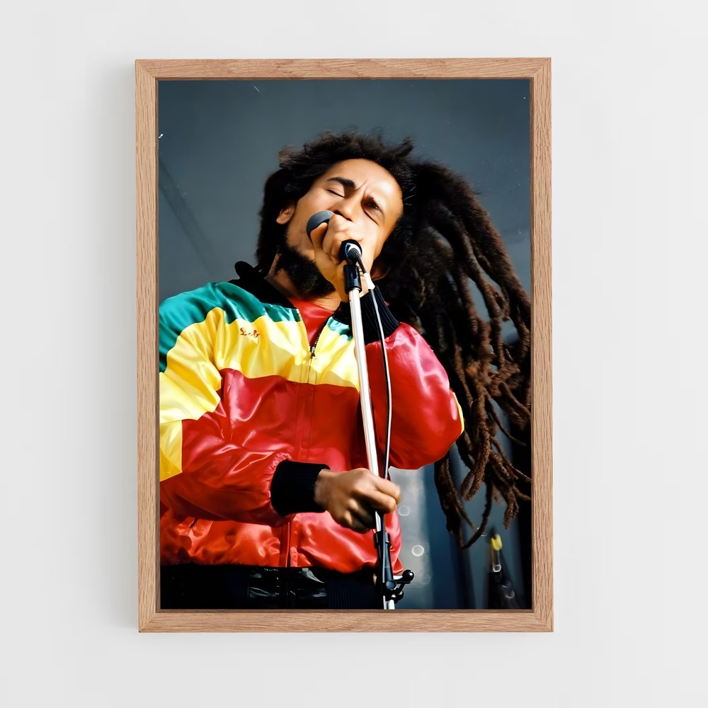 bob-marley-4 cadre Bois clair