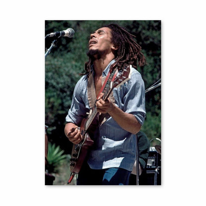 Poster Bob Marley singt