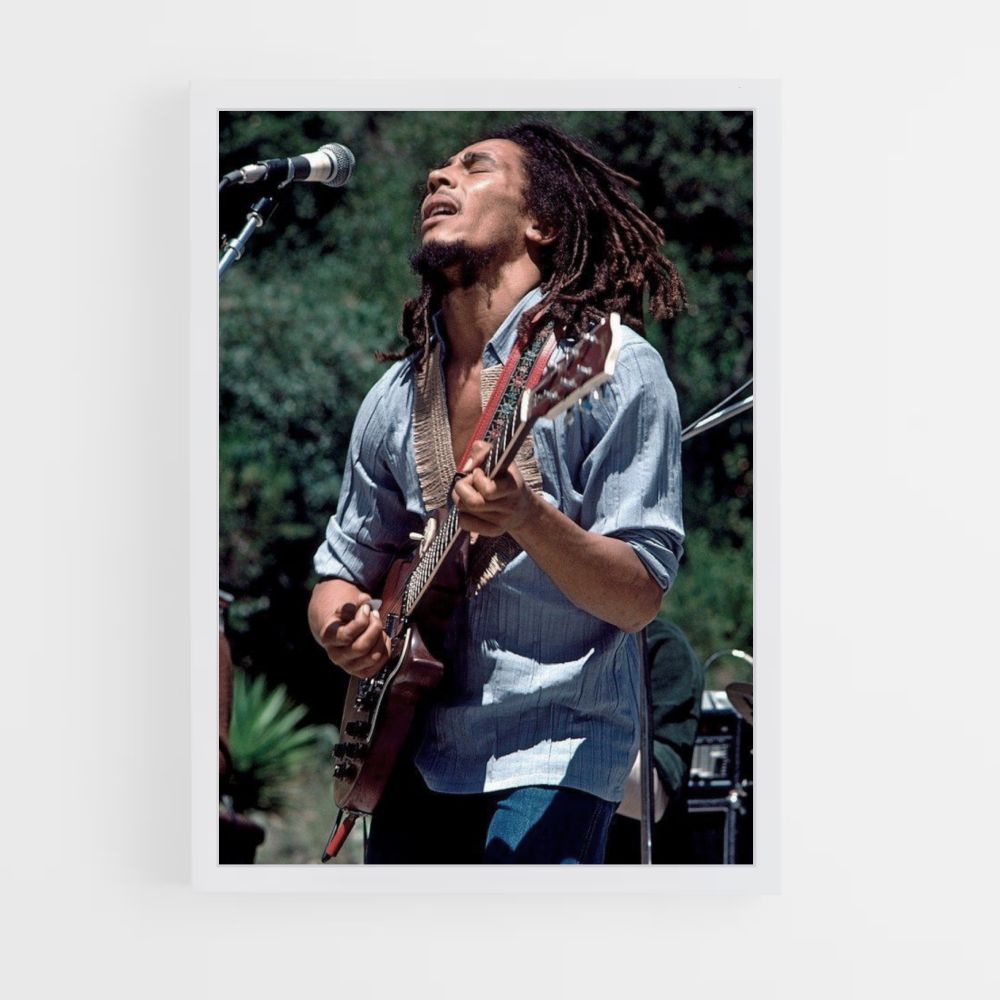 Poster Bob Marley singt