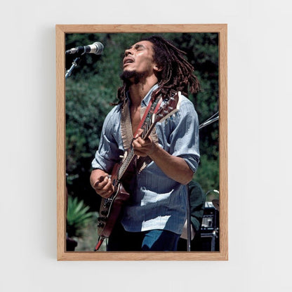 Poster Bob Marley singt