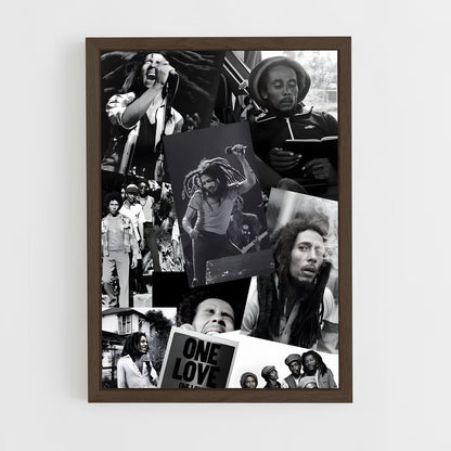 bob-marley-6 cadre Bois foncé