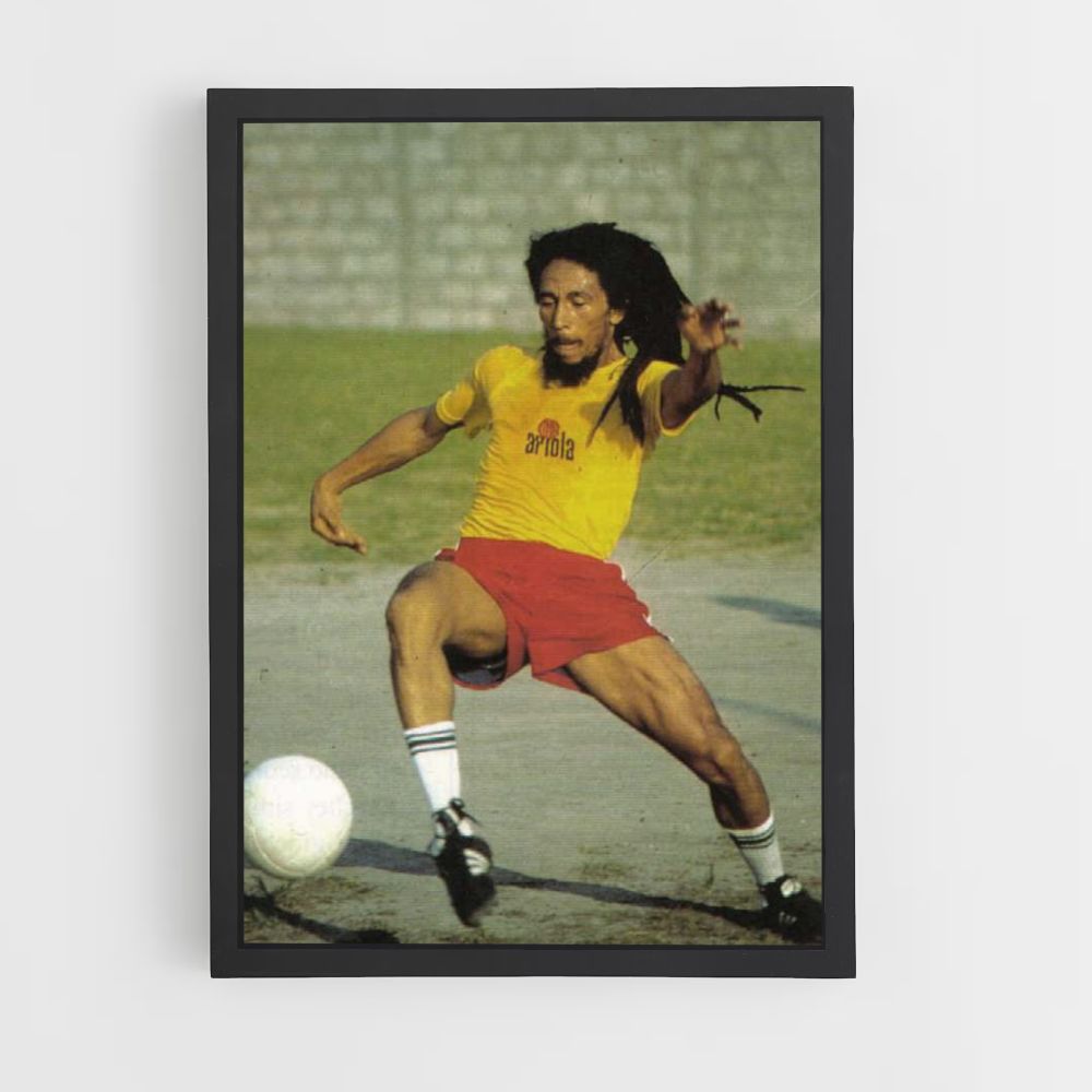 Poster Bob Marley Fußball