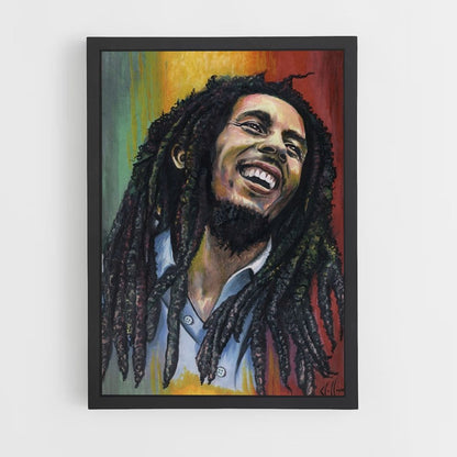 Poster Bob Marley Grün Gelb Rot