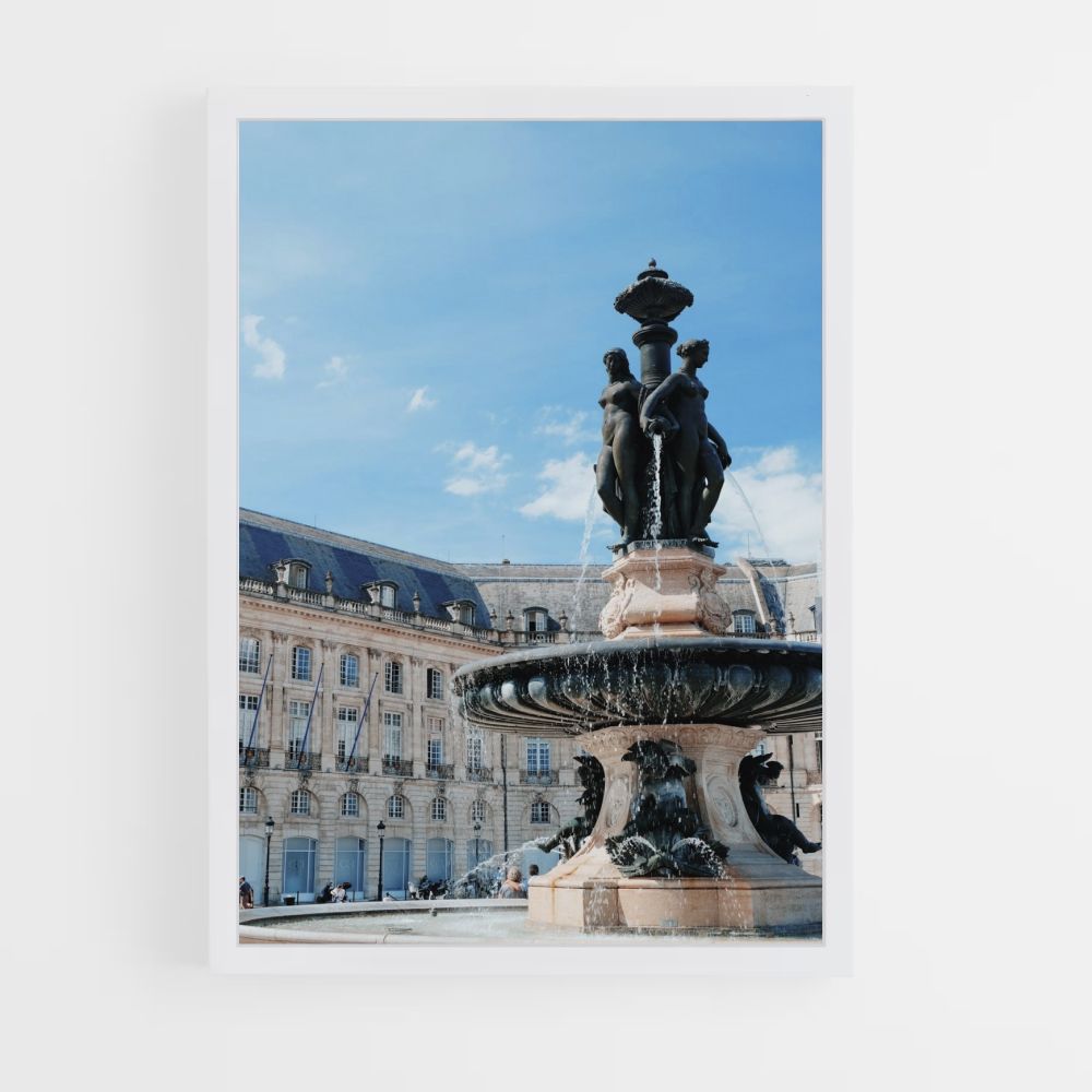 Bordeaux-Brunnen-Poster